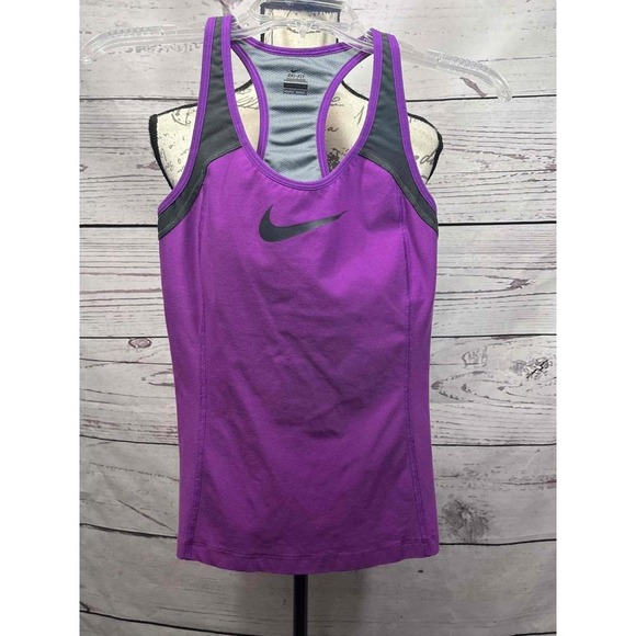 Nike Racerback Tank Top Purple Sleeveless Athletic Pullover Fit Large - Picture 1 of 4